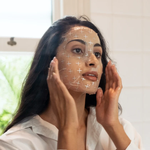 Women using a Lemon & Beaker Brightening Skin Mask.